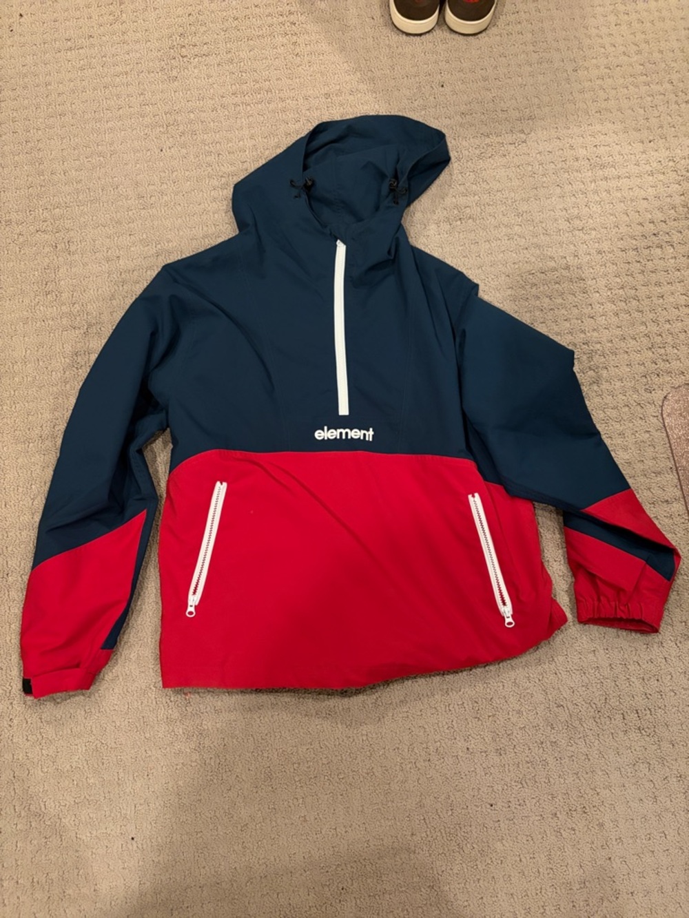 Element Navy and Red Windbreaker Jacket